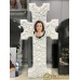 Крест из белого мрамора (комплект №15) — ritualum.ru